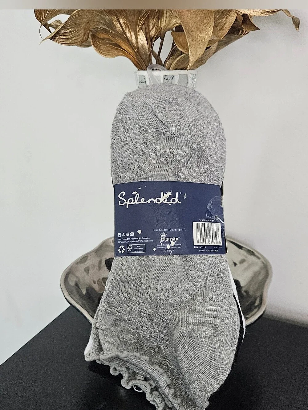 Splendid 6pk Women's Cotton Blend, Low Cut Socks, NWT, Shoe Sz 4-10